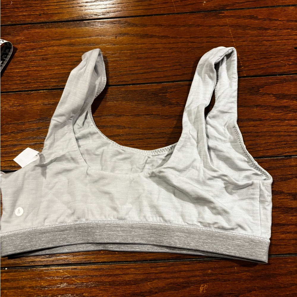 NIB Allbirds Women's Merino Wool Trino Bralette in Peppercorn - Picture 5 of 9